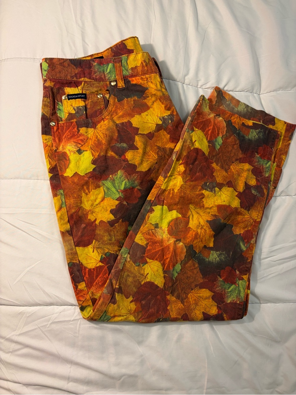 Escada Sport Multicolor Floral Denim Skirt